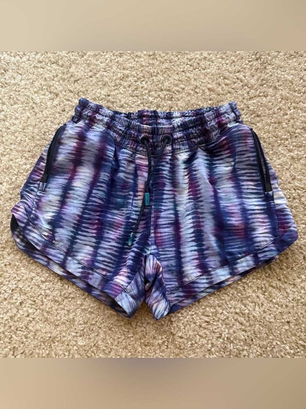 Athleta Purple Tie-Dye Athletic Shorts 12 years old girl